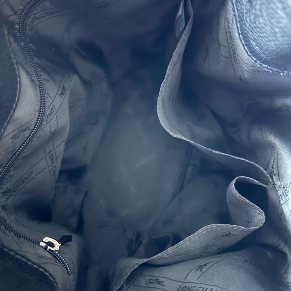 Longchamp Black Bucket Bag with Logo Lining - Picture 9 of 12